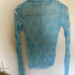 Sheer Blue Lace Top